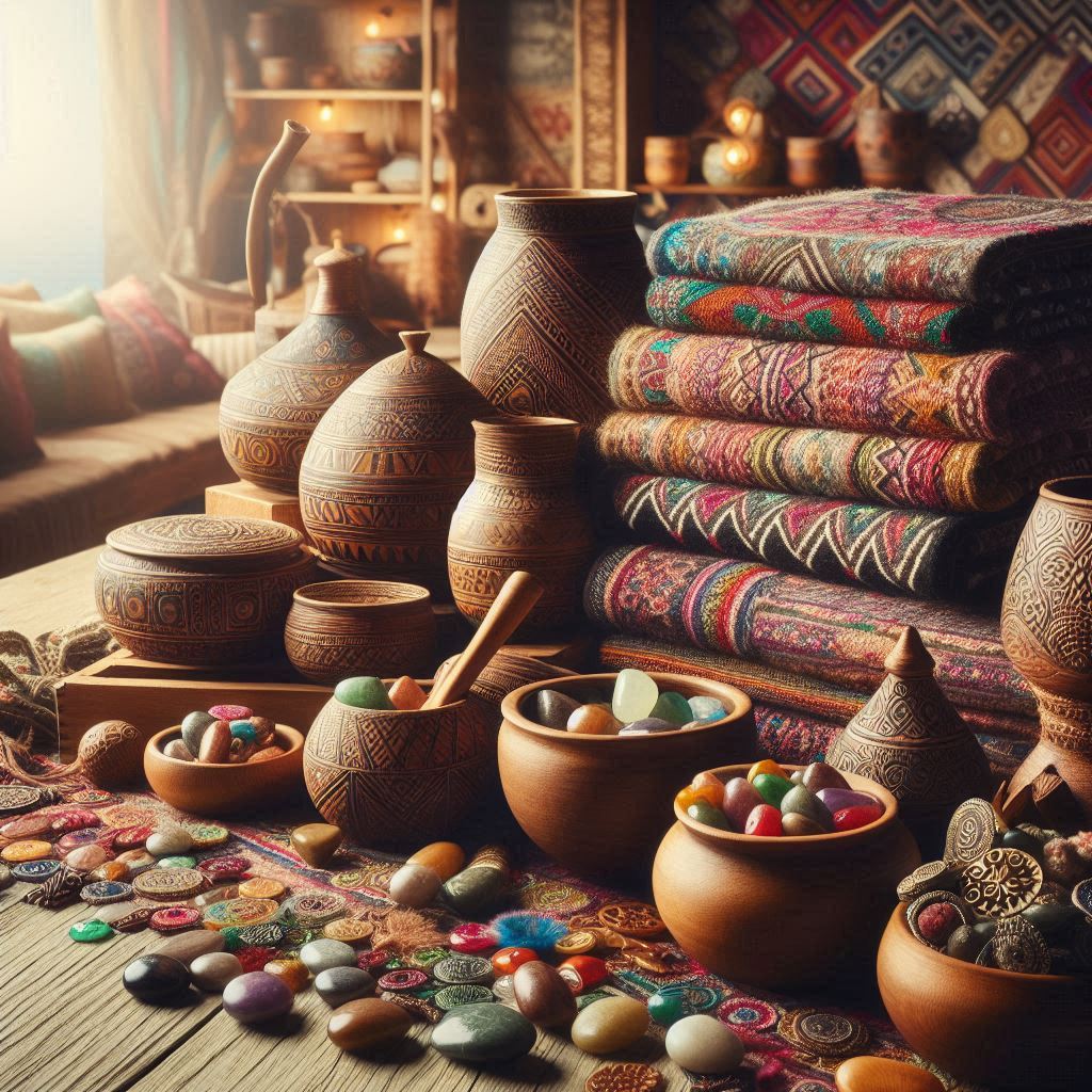 Handicrafts, natural stones jewelry traditional products