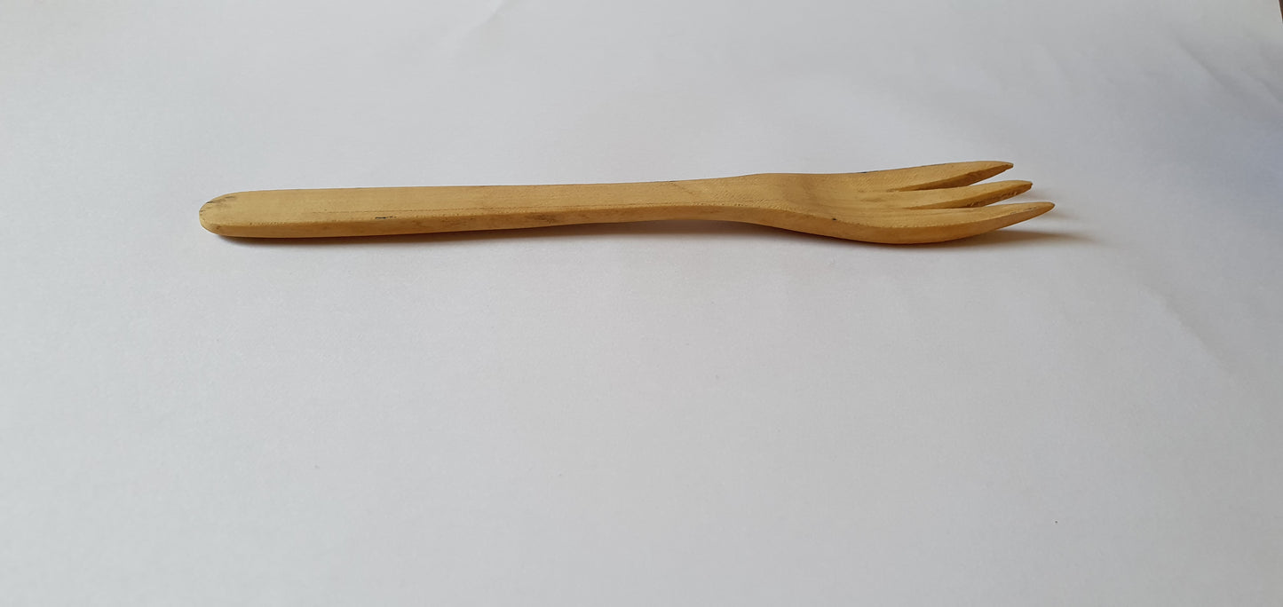 Handmade Wooden Forks Set (3 pcs) – Apricot & Birch Wood | Gilgit Baltistan Crafts
