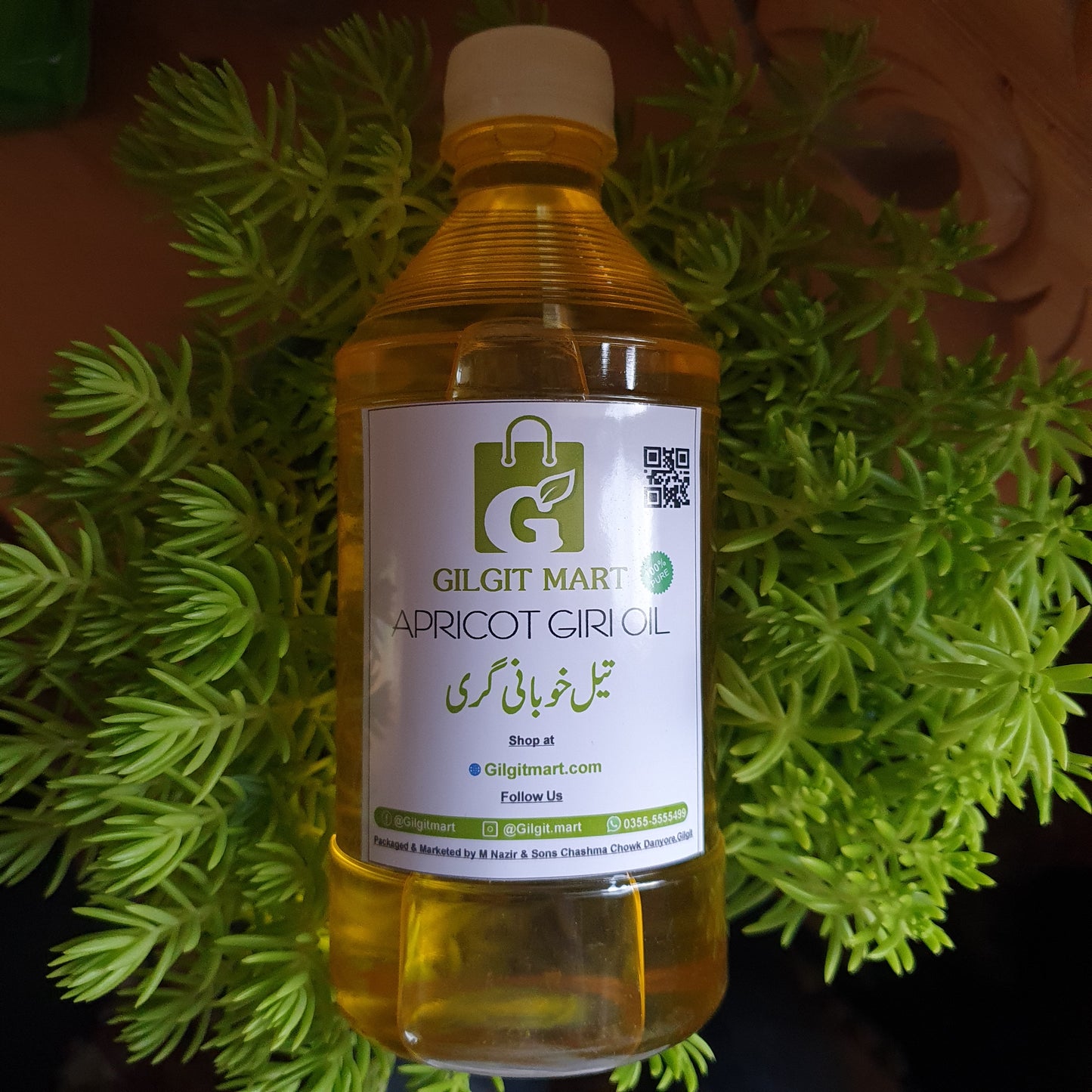 Cold-Pressed Pure Apricot Kernel (Khubani Giri) Oil – Organic Skincare & Cooking Oil from Gilgit-Baltistan