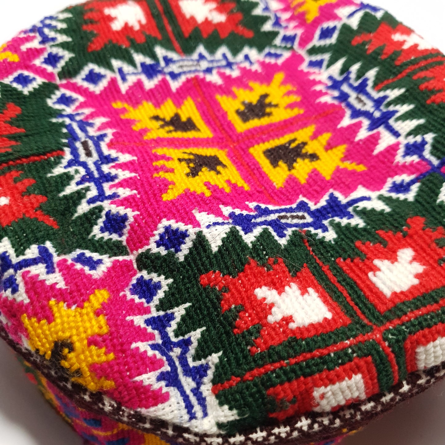 Handmade Gilgit Baltistan Embroidered Cap | Intricate Geometric Design | Cultural Artisan Gift
