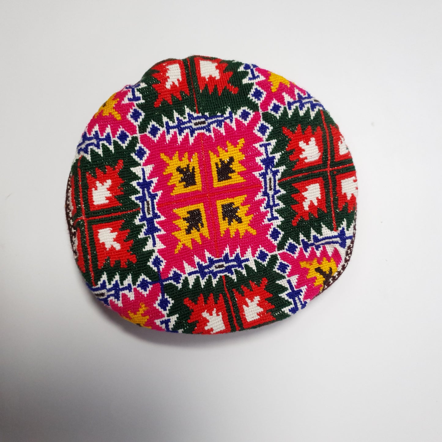Handmade Gilgit Baltistan Embroidered Cap | Intricate Geometric Design | Cultural Artisan Gift