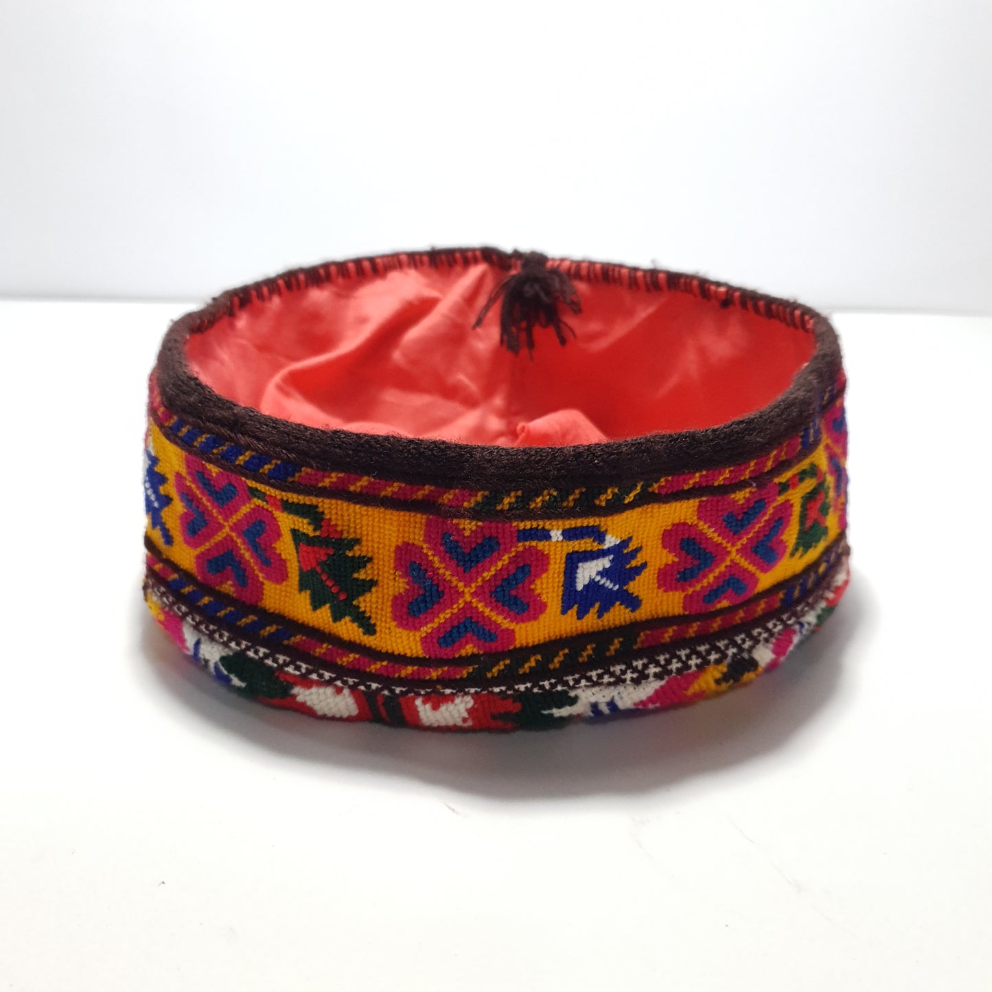 Handmade Gilgit Baltistan Embroidered Cap | Intricate Geometric Design | Cultural Artisan Gift