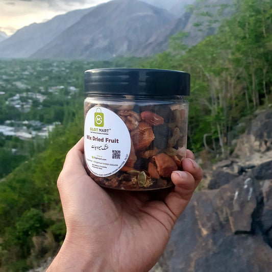 Mix Dry Fruits & Premium Nuts Canister Jar 350g – Gilgit Mart | 12-in-1 Healthy Snack from Gilgit-Baltistan